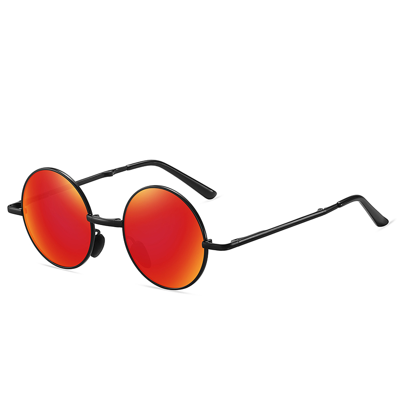 Óculos de sol redondos de metal polarizado 81699