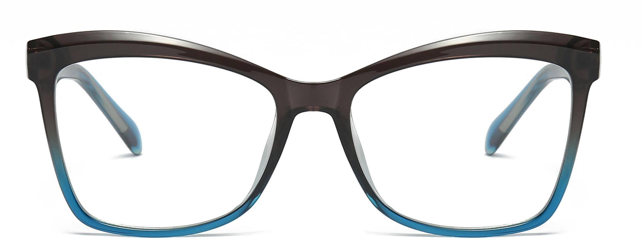 Stock Cat Eye Shape Gradiente de cor quadro TR90+CP Anti-azul Mulheres ópticas #2014